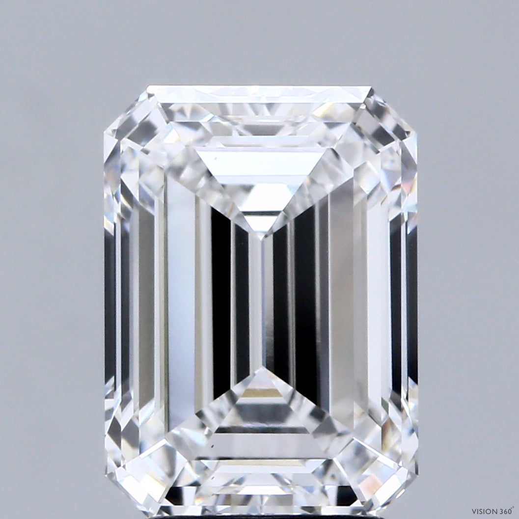 4.05 Carat Emerald Lab Grown Diamond, Excellent Polish, D Color, VS2 Clarity