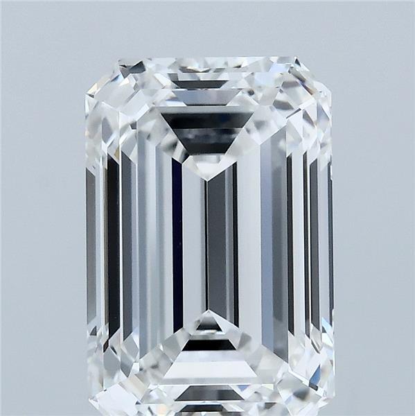 4.05 Carat Emerald Lab Grown Diamond, Excellent Polish, E Color, VVS2 Clarity