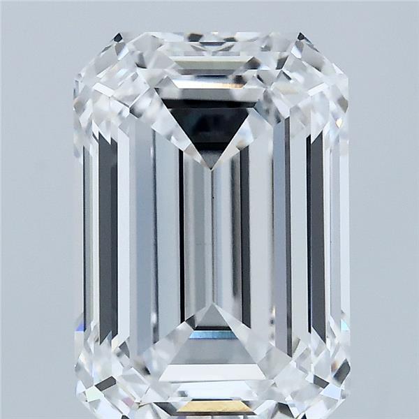 4.08 Carat Emerald Lab Grown Diamond, Excellent Polish, D Color, VVS2 Clarity