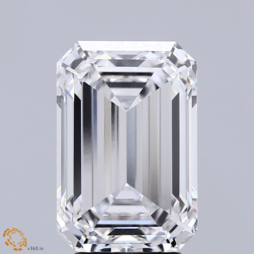 4.27 Carat Emerald Lab Grown Diamond, Excellent Polish, E Color, VVS1 Clarity