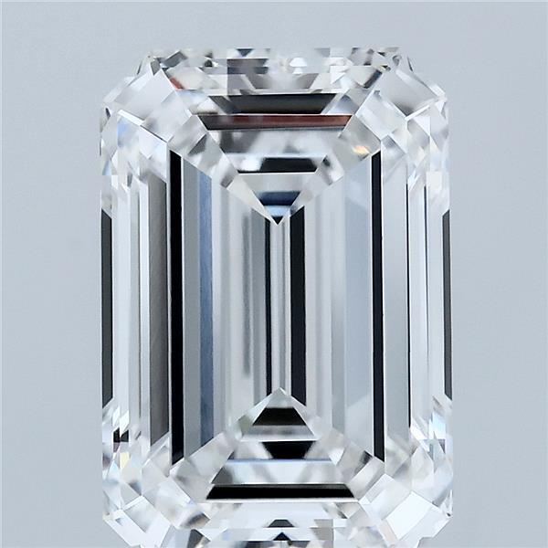 5.06 Carat Emerald Lab Grown Diamond, Excellent Polish, E Color, VVS2 Clarity