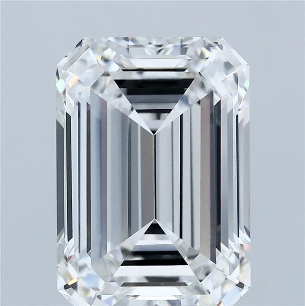 5.06 Carat Emerald Lab Grown Diamond, Excellent Polish, E Color, VVS2 Clarity