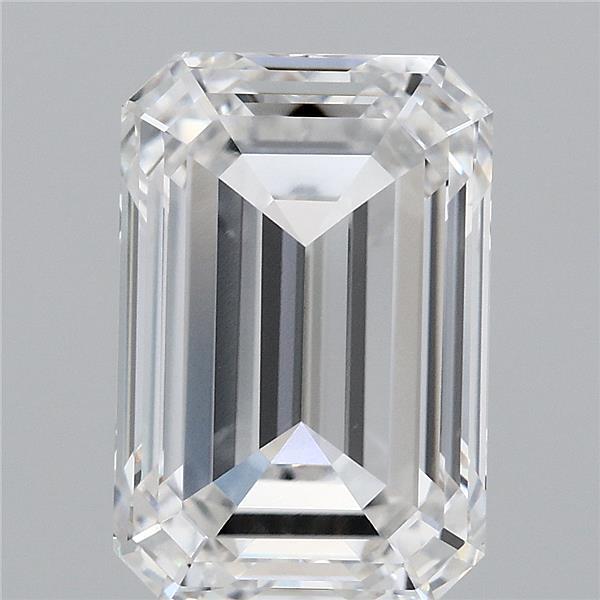 5.07 Carat Emerald Lab Grown Diamond, Excellent Polish, E Color, VVS1 Clarity
