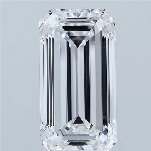 5.16 Carat Emerald Lab Grown Diamond, Excellent Polish, D Color, VVS2 Clarity