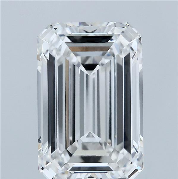 5.21 Carat Emerald Lab Grown Diamond, Excellent Polish, E Color, VVS2 Clarity