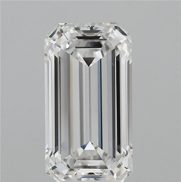 5.24 Carat Emerald Lab Grown Diamond, Excellent Polish, E Color, VVS2 Clarity