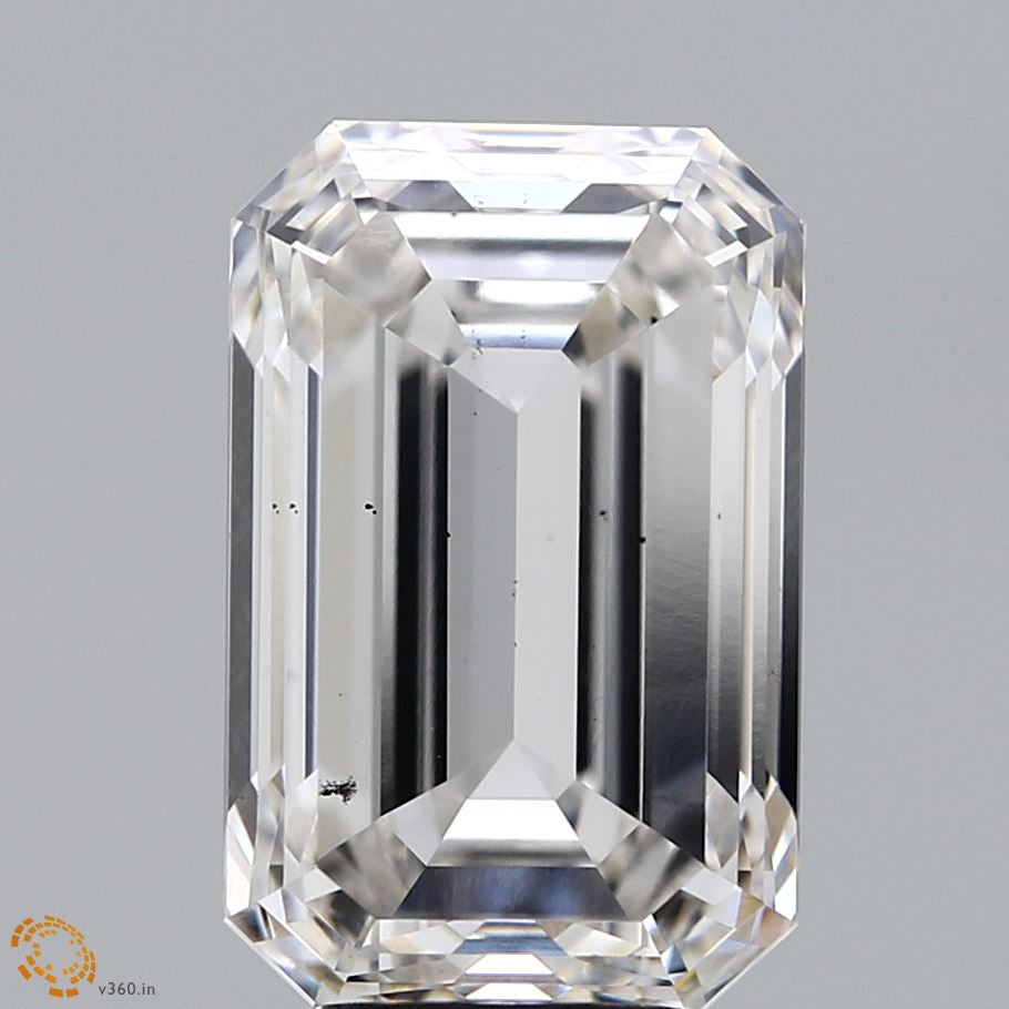 5.72 Carat Emerald Lab Grown Diamond, Excellent Polish, G Color, SI1 Clarity