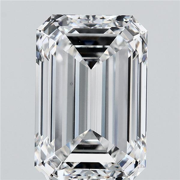 6.43 Carat Emerald Lab Grown Diamond, Excellent Polish, E Color, VS1 Clarity