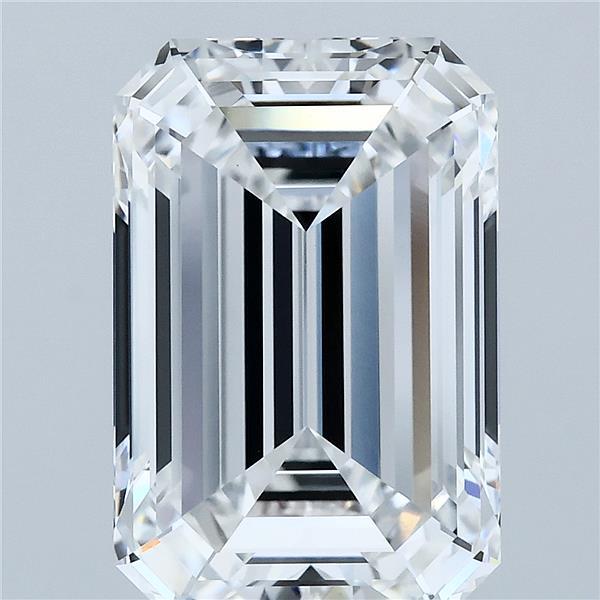 6.56 Carat Emerald Lab Grown Diamond, Excellent Polish, E Color, VVS2 Clarity