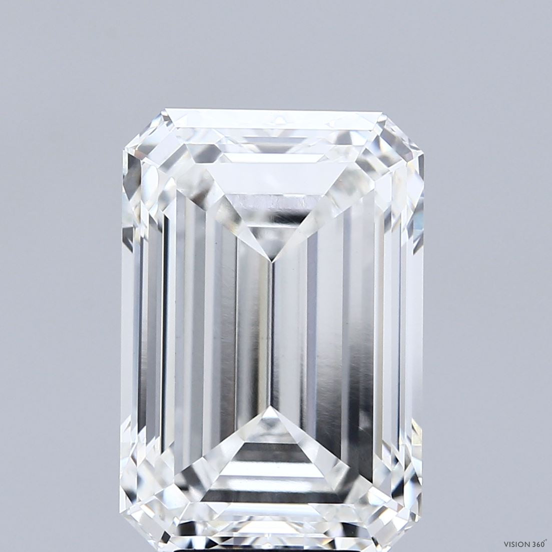 7.57 Carat Emerald Lab Grown Diamond, Excellent Polish, F Color, VVS2 Clarity
