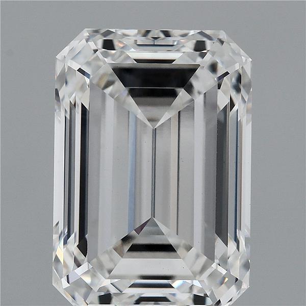 7.67 Carat Emerald Lab Grown Diamond, Excellent Polish, F Color, VVS2 Clarity