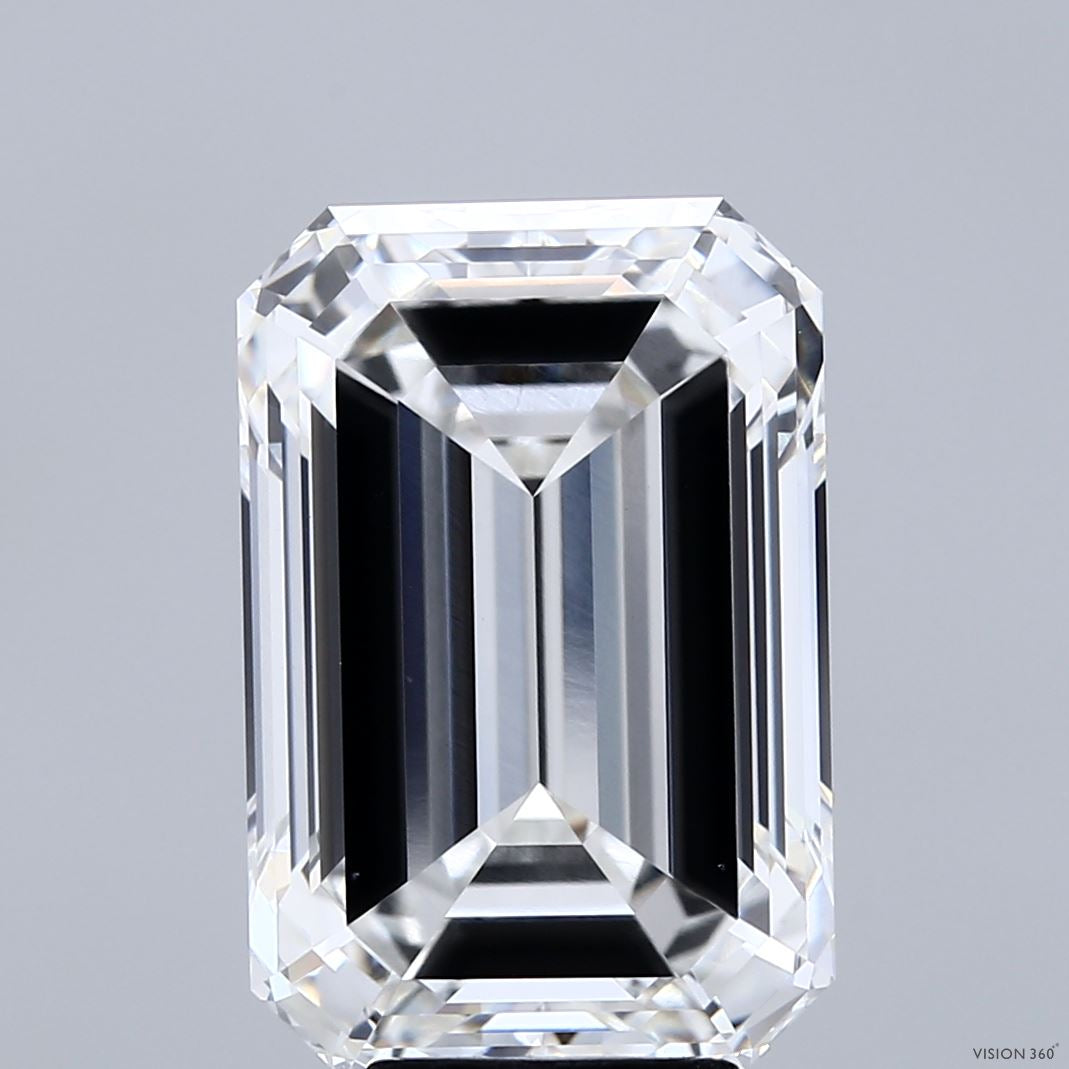 7.80 Carat Emerald Lab Grown Diamond, Excellent Polish, F Color, VVS2 Clarity