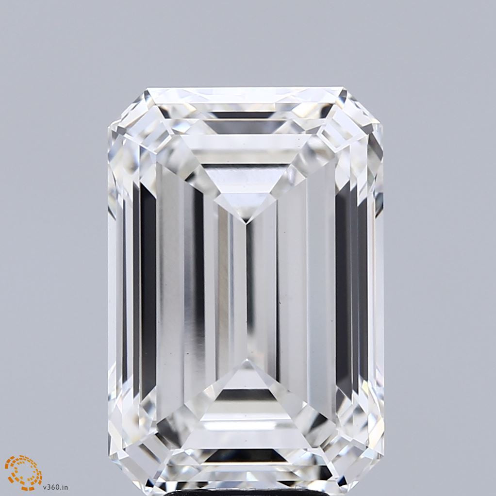 8.04 Carat Emerald Lab Grown Diamond, Excellent Polish, G Color, VVS2 Clarity