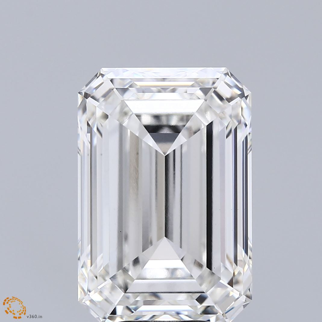 8.36 Carat Emerald Lab Grown Diamond, Excellent Polish, G Color, VS1 Clarity