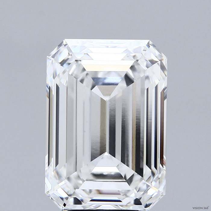 8.41 Carat Emerald Lab Grown Diamond, Excellent Polish, F Color, VVS2 Clarity
