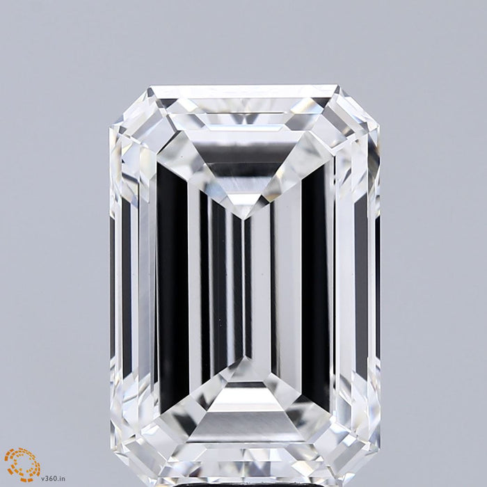8.59 Carat Emerald Lab Grown Diamond, Excellent Polish, G Color, VVS2 Clarity