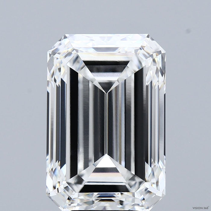 9.61 Carat Emerald Lab Grown Diamond, Excellent Polish, F Color, VVS2 Clarity