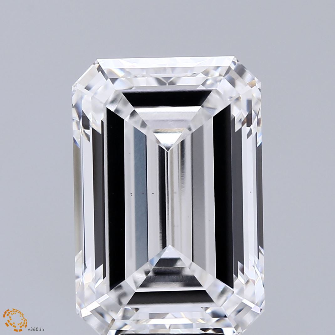 9.65 Carat Emerald Lab Grown Diamond, Excellent Polish, E Color, VS1 Clarity
