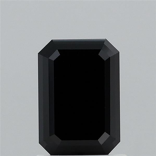 1.53 Carat Emerald Lab Grown Diamond, Fancy Black Color