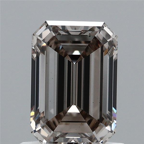 0.97 Carat Emerald Lab Grown Diamond, Fancy Vivid Blue Color, VS1 Clarity