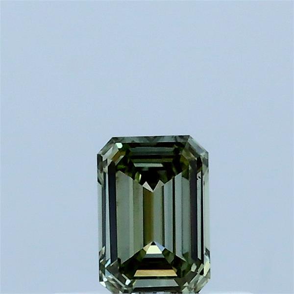 0.30 Carat Emerald Lab Grown Diamond, Fancy Vivid Green Color, VS1 Clarity