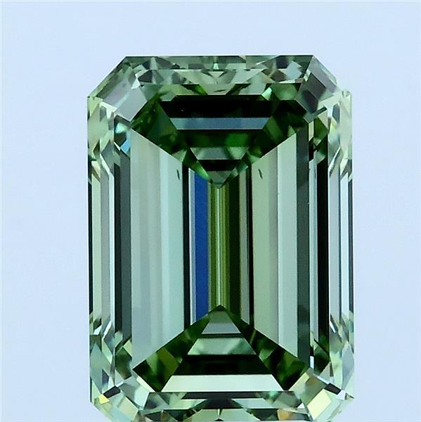3.00 Carat Emerald Lab Grown Diamond, Fancy Vivid Green Color, VS2 Clarity