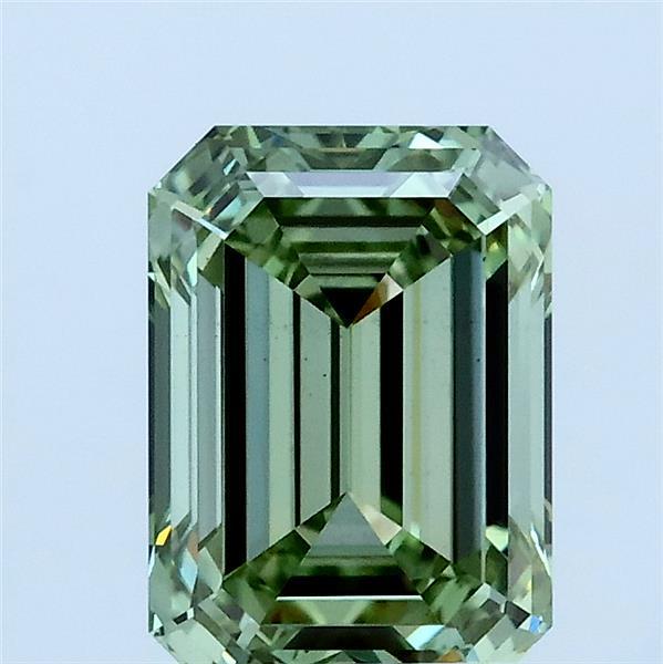 1.83 Carat Emerald Lab Grown Diamond, Fancy Vivid Green Color, VS1 Clarity