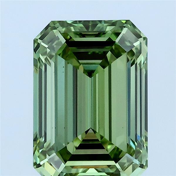 2.09 Carat Emerald Lab Grown Diamond, Fancy Vivid Green Color, VS1 Clarity