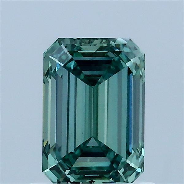1.01 Carat Emerald Lab Grown Diamond, Fancy Vivid Green Color, VS1 Clarity