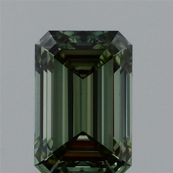 1.01 Carat Emerald Lab Grown Diamond, Fancy Vivid Green Color, VS1 Clarity