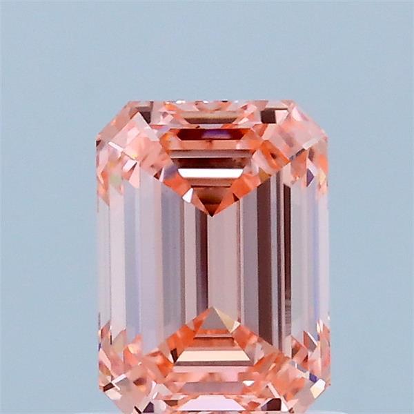 1.03 Carat Emerald Lab Grown Diamond, Fancy Vivid Pink Color, VS1 Clarity