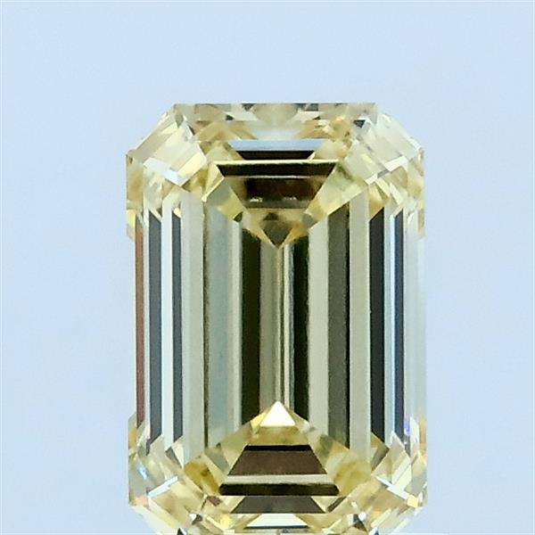 1.03 Carat Emerald Lab Grown Diamond, Fancy Yellow Color, VS1 Clarity