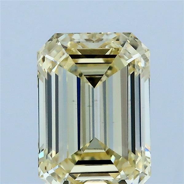2.01 Carat Emerald Lab Grown Diamond, Fancy Light Yellow Color, VS1 Clarity