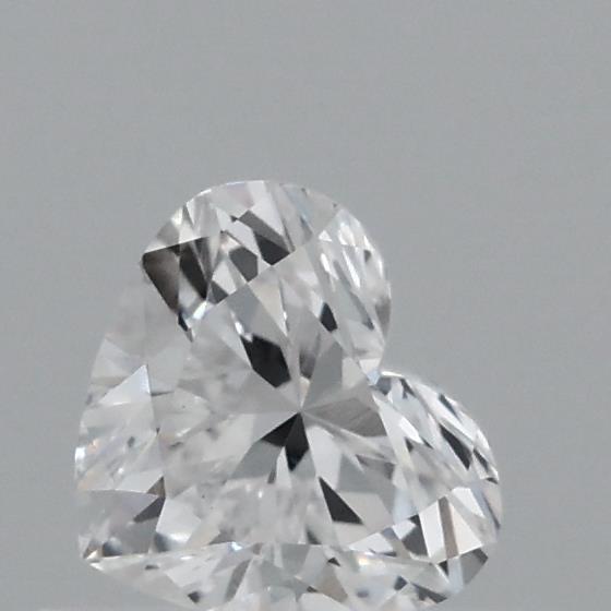0.39 Carat Heart Lab Grown Diamond, Very Good Polish, D Color, VVS2 Clarity