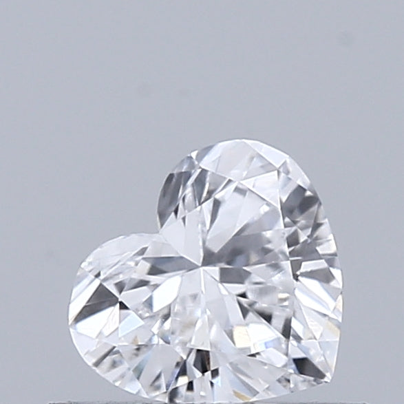 0.41 Carat Heart Lab Grown Diamond, Very Good Polish, E Color, VVS2 Clarity
