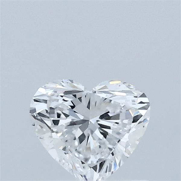 0.53 Carat Heart Lab Grown Diamond, Very Good Polish, D Color, VVS2 Clarity