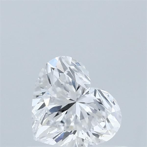 0.55 Carat Heart Lab Grown Diamond, Very Good Polish, D Color, VVS2 Clarity