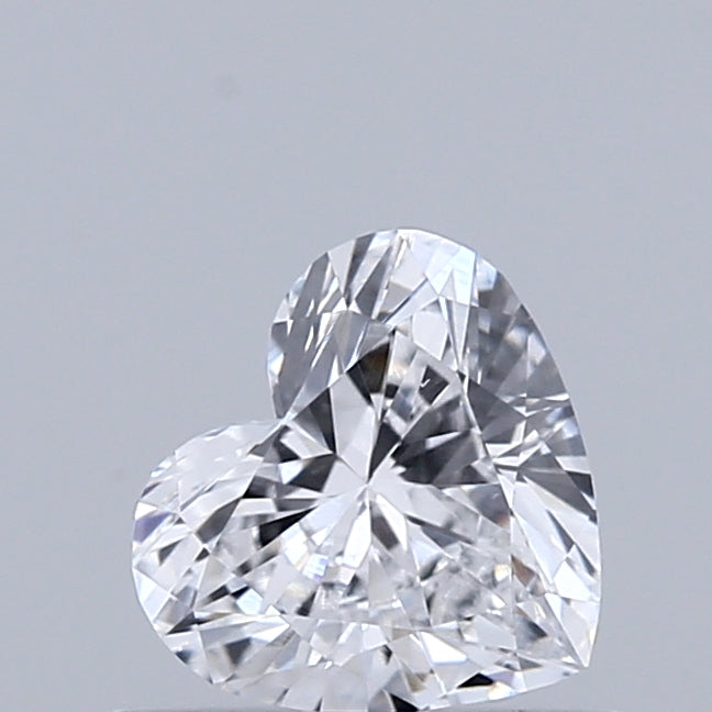 0.55 Carat Heart Lab Grown Diamond, Very Good Polish, D Color, VVS2 Clarity