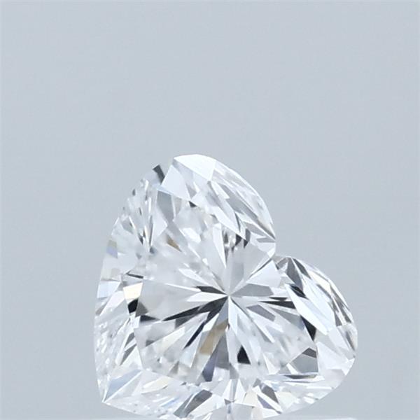0.56 Carat Heart Lab Grown Diamond, Very Good Polish, D Color, VS1 Clarity