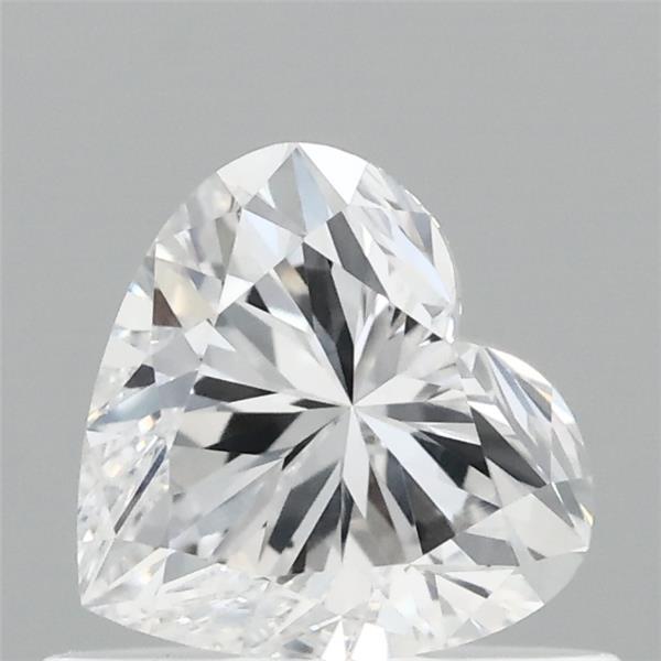 0.58 Carat Heart Lab Grown Diamond, Very Good Polish, D Color, VVS2 Clarity