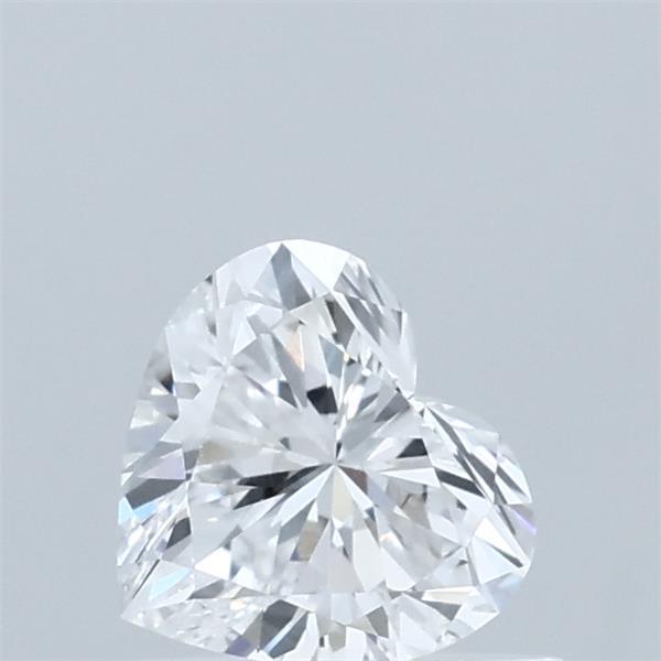 0.58 Carat Heart Lab Grown Diamond, Very Good Polish, D Color, VVS2 Clarity