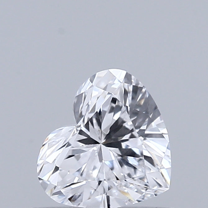 0.62 Carat Heart Lab Grown Diamond, Very Good Polish, D Color, VVS2 Clarity