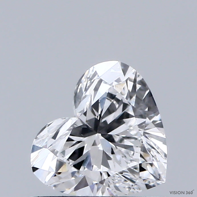 0.64 Carat Heart Lab Grown Diamond, Very Good Polish, D Color, VVS2 Clarity