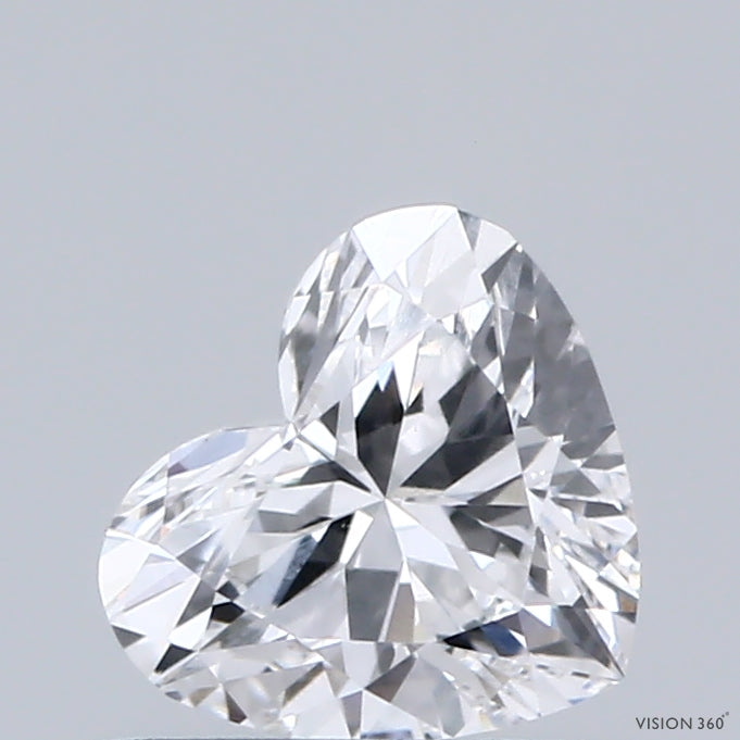 0.70 Carat Heart Lab Grown Diamond, Good Polish, D Color, VS1 Clarity