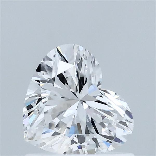0.77 Carat Heart Lab Grown Diamond, Very Good Polish, D Color, VS1 Clarity
