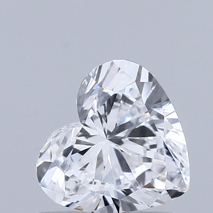 0.95 Carat Heart Lab Grown Diamond, Very Good Polish, D Color, VVS2 Clarity