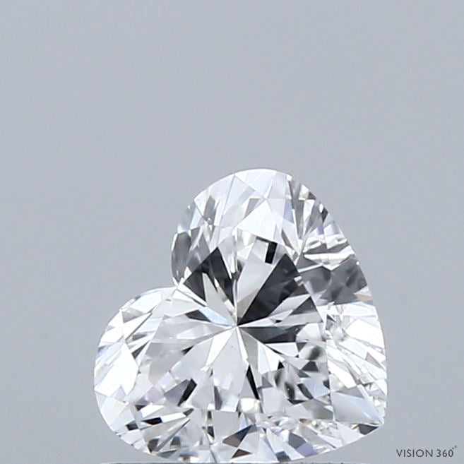 1.00 Carat Heart Lab Grown Diamond, Excellent Polish, D Color, VVS2 Clarity