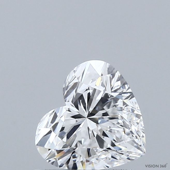 1.08 Carat Heart Lab Grown Diamond, Excellent Polish, D Color, VVS2 Clarity