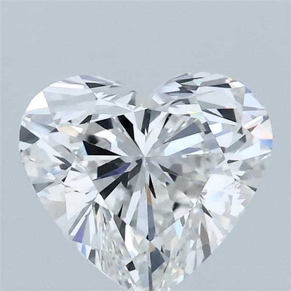 1.51 Carat Heart Lab Grown Diamond, Excellent Polish, E Color, VS1 Clarity
