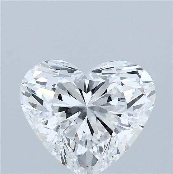 1.53 Carat Heart Lab Grown Diamond, Excellent Polish, D Color, VVS2 Clarity